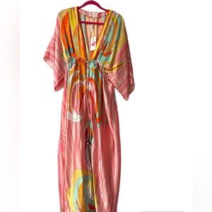 Beautiful Silk Summer Flowing Maxi Dress
